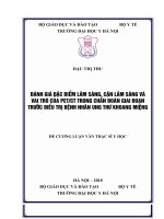 ĐÁNH GIÁ đặc điểm lâm SÀNG, cận lâm SÀNG và VAI TRÒ của PETCT TRONG CHẨN đoán GIAI đoạn TRƯỚC điều TRỊ BỆNH NHÂN UNG THƯ KHOANG MIỆNG 