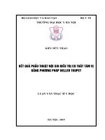 KẾT QUẢ PHẪU THUẬT nội SOI điều TRỊ CO THẮT tâm vị BẰNG PHƯƠNG PHÁP HELLER TOUPET 