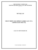 Phát triển tài chính và hiệu lực của chính sách tiền tệ