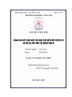 ĐÁNH GIÁ kết QUẢ điều TRỊ UNG THƯ BIỂU mô TUYẾN vú có bộ BA âm TÍNH tại BỆNH VIỆN k 