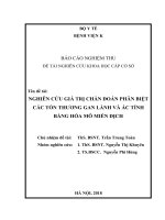 NGHIÊN cứu GIÁ TRỊ CHẨN đoán PHÂN BIỆT các tổn THƯƠNG GAN LÀNH và ác TÍNH BẰNG hóa mô MIỄN DỊCH 