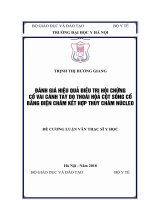 ĐÁNH GIÁ HIỆU QUẢ điều TRỊ hội CHỨNG cổ VAI CÁNH TAY DO THOÁI hóa cột SỐNG cổ BẰNG điện CHÂM kết hợp THỦY CHÂM NÚCLEO 