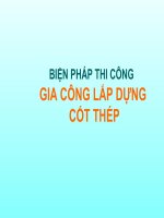 Biện pháp thi công gia công lắp dựng cốt thép công trình tòa nhà cao tầng bằng hình ảnh(kèm theo lý thuyết hướng dẫn chi tiết)