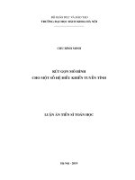 Rút gọn mô hình cho một số hệ điều khiển tuyến tính