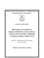 Nghiên cứu đặc điểm giải phẫu và ứng dụng lâm sàng của vạt đùi trước ngoài tự do dạng chùm tt tiếng anh