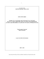 Nghiên cứu cơ sở khoa học nhằm đề xuất giải pháp quản lý và phát triển bền vững cây đảng sâm (codonopsis javanica (blume) hook  f  ) tại huyện tây giang, tỉnh quảng nam tt 