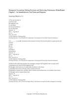 TEST BANK MANAGERIAL ACCOUNTING DECISION MAKING AND MOTIVATING PERFORMANCE 1ST chapter 2 