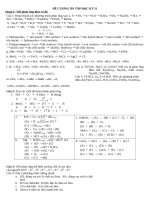ĐỀ CƯƠNG ôn tập học kỳ II lớp 10