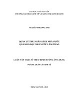 Quản lý thu ngân sách nhà nước qua kho bạc nhà nước lâm thao 