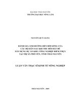 Đánh giá ảnh hưởng đến đời sống của các hộ dân sau khi thu hồi đất để xây dựng dự án khu công nghiệp điềm thụy tại thị xã phổ yên, tỉnh thái nguyên 