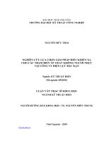 Nghiên cứu lựa chọn giải pháp điều khiển xa cho các trạm biến áp 110 kv không người trực tại công ty điện lực bắc kạn 