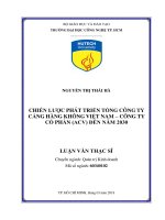 Chiến lược phát triển tổng công ty cảng hàng không việt nam   công ty cổ phần (acv) đến năm 2030 