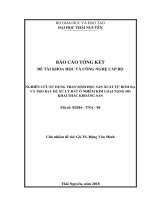 NGHIÊN CỨU SỬ DỤNG THAN SINH HỌC SẢN XUẤT TỪ RƠM RẠ VÀ TRO BAY ĐỂ XỬ LÝ ĐẤT Ô NHIỄM KIM LOẠI NẶNG DO KHAI THÁC KHOÁNG SẢN