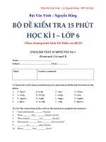 bộ đề kiểm tra 15 phút tiếng anh 6 thí điểm bùi văn vinh 
