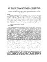 ỨNG DỤNG GIS PHỤC vụ CÔNG tác QUẢN lý hạ TẦNG đô THỊ TRÊN địa bàn TP PHAN RANG  THÁP CHÀM, TỈNH NINH THUẬN 
