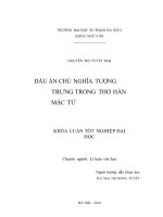 Dấu ấn chủ nghĩa tượng trưng trong thơ hàn mặc tử 