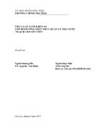 tieu luan QLNN ngạch chuyên viên tại trường chính trị