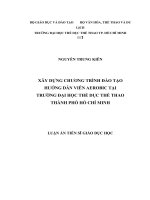 Xây dựng chương trình đào tạo hướng dẫn viên aerobic tại trường đại học thể dục thể thao 
