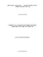 Nghiên cứu an ninh nguồn nước cho phát triển bền vững lưu vực sông mã 