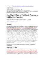 Combined effect of fluid and pressure on middle ear function có nói VAI TRÒ NLĐ 