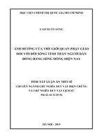Ảnh hưởng của thế giới quan phật giáo đối với đời sống tinh thần người dân đồng bằng sông hồng hiện nay tt 