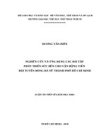 Nghiên cứu và ứng dụng các bài tập phát triển sức bền cho vđv đội tuyển bóng đá nữ thành phố hồ chí minh 
