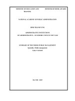 Thể chế hành chính của đơn vị hành chính – kinh tế đặc biệt ở việt nam tt tiếng anh 