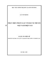 Thực hiện pháp luật về bảo vệ trẻ em ở việt nam hiện nay