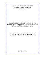 Nghiên cứu ý định sử dụng dịch vụ ngân hàng điện tử của khách hàng tại các ngân hàng thương mại việt nam 