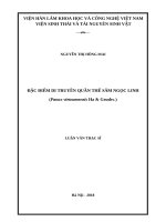 Đặc điểm di truyền quần thể sâm ngọc linh (panax vietnamensis ha  grushv ) 