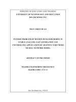 Bài toán ngược vận động robot dạng người trong phân tích ổn định, tạo dáng và điều khiển ứng dụng mô hình mạng rơ rôn MIMO NARX thích nghi tt tiếng anh 