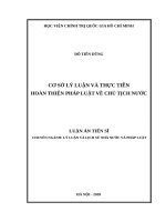 Cơ sở lý luận và thực tiễn hoàn thiện pháp luật về chủ tịch nước FILE WORD 