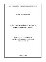 Phát triển nhân lực du lịch ở thành phố đà nẵng tt 