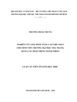 Nghiên cứu giải pháp nâng cao thể chất cho sinh viên trường đại học nha trang bằng các hoạt động ngoại khóa 