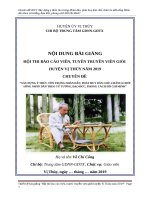 bài dự thi báo cáo viên, tuyên truyền viên giỏi