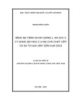 Đảng bộ tỉnh bình dương lãnh đạo xây dựng đội ngũ cán bộ chủ chốt cấp cơ sở từ năm 1997 đến năm 2015 FILE WORD 