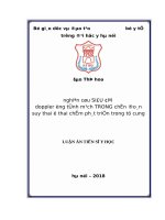 Nghiên cứu siêu âm doppler ống tĩnh mạch trong chẩn đoán suy thai ở thai chậm phát triển trong tử cung 