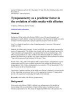 Tympanometry as a predictor factor in the evolution of otitis media with effusion  HAY 