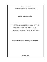 Phát triển năng lực dạy học hợp tác trong dạy học tác phẩm văn chương cho sinh viên sư phạm ngữ văn 