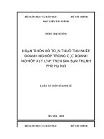 Hoàn thiện kế toán thuế thu nhập doanh nghiệp trong các doanh nghiệp xây lắp trên địa bàn thành phố hà nội 