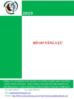 HỒ SƠ NĂNG LỰC 2019
