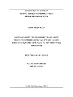 Bài toán ngược vận động robot dạng người trong phân tích ổn định, tạo dáng và điều khiển ứng dụng mô hình mạng rơ rôn MIMO NARX thích nghi tt 
