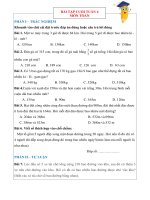 CUỐI TUẦN 4   TOÁN TV  lớp 5 