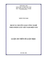 Dịch vụ chuyển giao công nghệ theo pháp luật việt nam hiện nay 