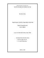 Nhận dạng cảm xúc cho tiếng việt nói