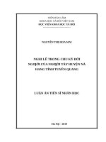 Nghi lễ trong chu kỳ đời người của người tày huyện na hang, tỉnh tuyên quang 
