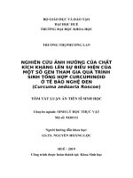 Nghiên cứu ảnh hưởng của chất kích kháng lên sự biểu hiện của một số gen tham gia quá trình sinh tổng hợp curcuminoid ở tế bào nghệ đen (curcuma zedoaria roscoe) tt 