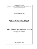 Quản lý thu ngân sách nhà nước qua kho bạc nhà nước Lâm Thao (Luận văn thạc sĩ)