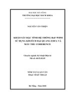 Khảo sát đặc tính hệ thống RoF-WDM sử dụng khuếch đại quang EDFA và máy thu Coherence.PDF