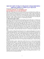 Mot so y kien ve phat vi pham do vi pham hop dong theo quy dinh cua phap luat viet